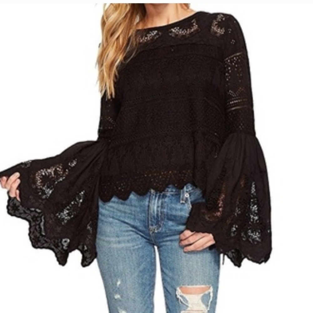 Free People Once Upon A Time Pointelle Sweater .